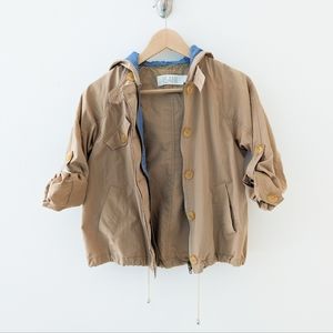 Anthropologie Isani Anorak Tan Light Cropped Jacket Spring Summer Biking XS